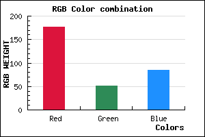 rgb background color #B13354 mixer