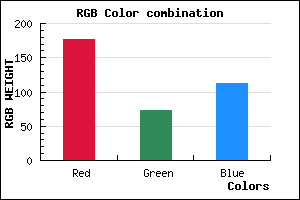 rgb background color #B14970 mixer