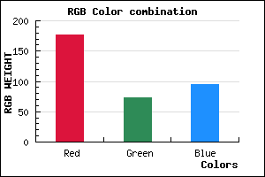 rgb background color #B1495F mixer