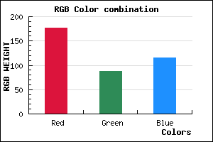 rgb background color #B15773 mixer