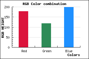 rgb background color #B276C6 mixer