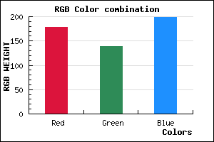 rgb background color #B28AC6 mixer