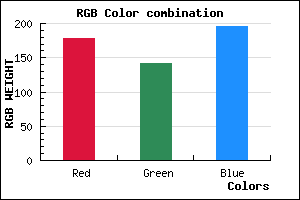 rgb background color #B28DC3 mixer