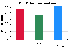 rgb background color #B293C3 mixer