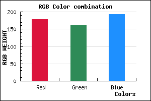 rgb background color #B2A0C0 mixer