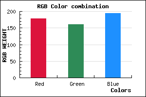 rgb background color #B2A0C2 mixer