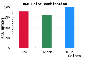 rgb background color #B2A0C6 mixer