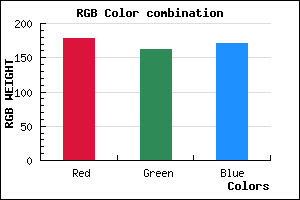 rgb background color #B2A2AB mixer