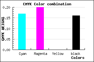#B2ADD7 color CMYK mixer