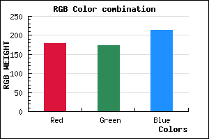 rgb background color #B2AED6 mixer