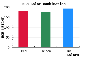 rgb background color #B2AFBF mixer