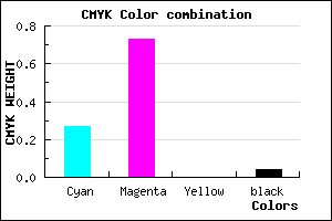 #B241F5 color CMYK mixer