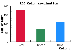 rgb background color #B2486D mixer