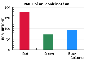 rgb background color #B2485D mixer
