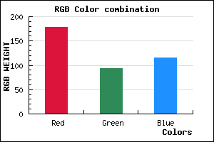rgb background color #B25D73 mixer