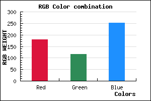 rgb background color #B373FB mixer