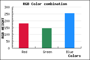 rgb background color #B390FE mixer