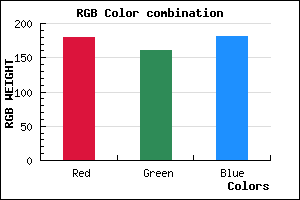 rgb background color #B3A1B5 mixer