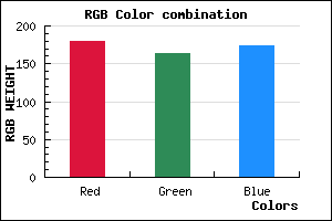 rgb background color #B3A3AD mixer