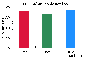 rgb background color #B3A3B9 mixer