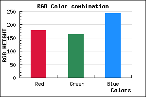 rgb background color #B3A4F2 mixer