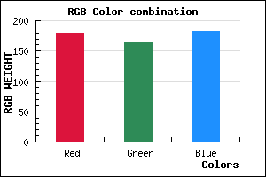rgb background color #B3A5B7 mixer