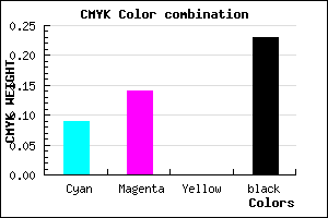 #B3A8C4 color CMYK mixer