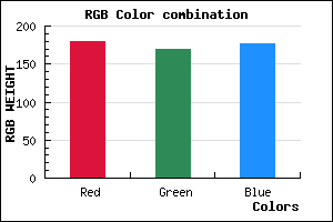 rgb background color #B3A9B1 mixer