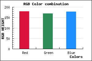 rgb background color #B3A9B2 mixer