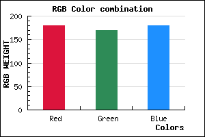 rgb background color #B3A9B3 mixer