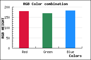 rgb background color #B3A9B7 mixer