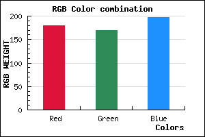 rgb background color #B3A9C5 mixer