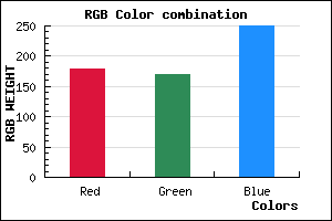rgb background color #B3A9FA mixer