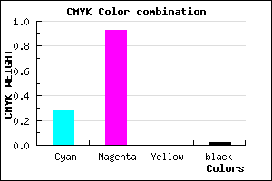 #B311FA color CMYK mixer