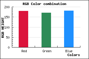 rgb background color #B3ABB5 mixer