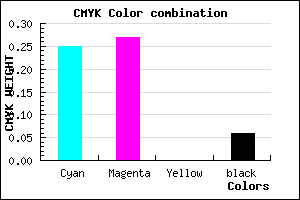 #B3AFEF color CMYK mixer
