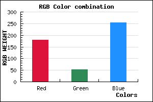 rgb background color #B334FE mixer