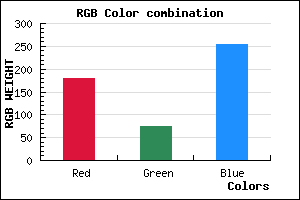 rgb background color #B34AFF mixer