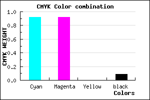 #1212E7 color CMYK mixer