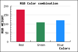 rgb background color #B46C77 mixer