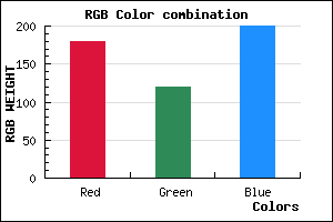 rgb background color #B478C8 mixer