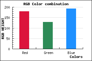 rgb background color #B481C1 mixer