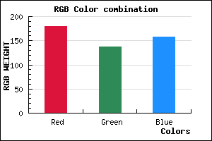 rgb background color #B4899D mixer