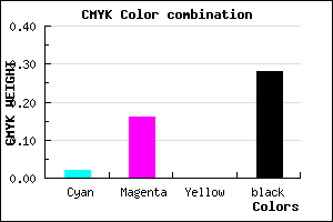 #B499B7 color CMYK mixer