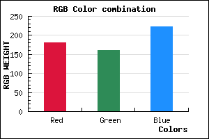 rgb background color #B4A0DE mixer