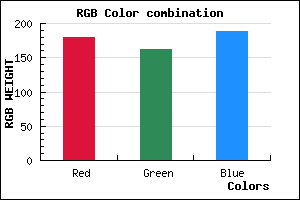 rgb background color #B4A2BC mixer
