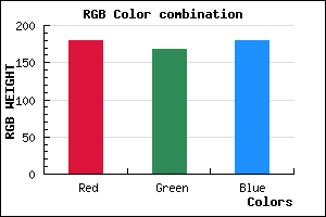 rgb background color #B4A8B3 mixer