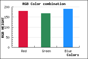 rgb background color #B4A8BE mixer