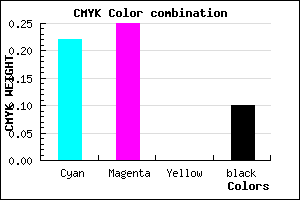 #B4ACE6 color CMYK mixer