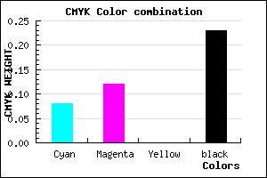 #B4ADC4 color CMYK mixer